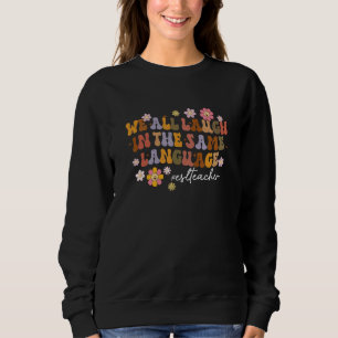 Camiseta Todos Rimos Na Mesma Linguagem Professora de AEP