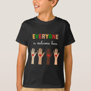 Camiseta Todos São Bem-Vindo Aqui Idaho Professora Igualdad
