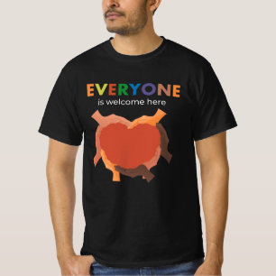 Camiseta Todos São Bem-Vindo Aqui Inclusão Da Diversidade I