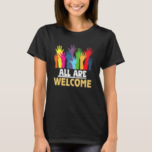 Camiseta Todos São Bem-Vindos Aqui Diversidade De Direitos