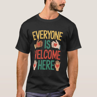 Camiseta Todos São Bem-Vindos Aqui Escola Educação Idaho Te