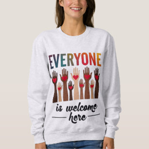Camiseta Todos são bem-vindos aqui - EUA Diversidade e Unid