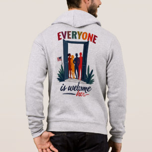 Camiseta Todos são bem-vindos aqui - EUA Diversidade e Unid