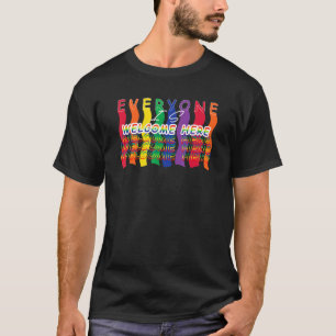 Camiseta Todos São Bem-Vindos Aqui, Gbt Orgulho gay Support