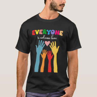 Camiseta Todos São Bem-Vindos Aqui Idaho Professor Engraçad