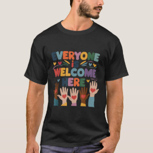 Camiseta Todos São Bem-Vindos Aqui No Idaho Professora Educ