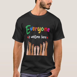 Camiseta Todos São Bem-Vindos Aqui Professor Divertido
