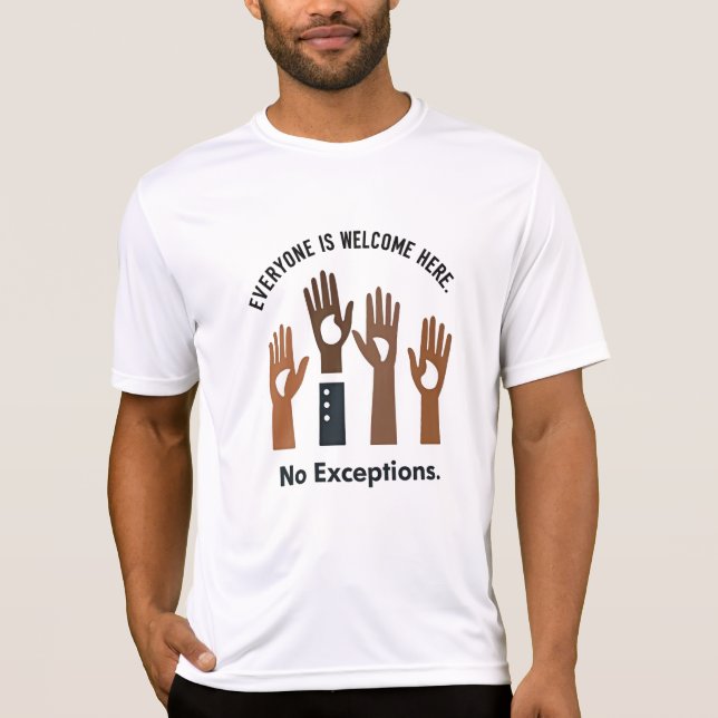 Camiseta Todos São Bem-Vindos Aqui Sem Exceções (Frente)
