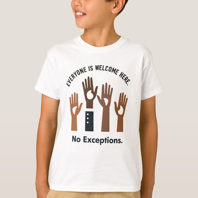 Camiseta Todos São Bem-Vindos Aqui Sem Exceções (Frente)