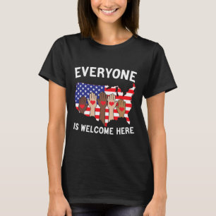 Camiseta Todos São Bem-Vindos Aqui, Sinalizador Americano P