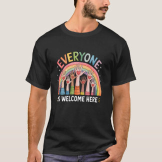 Camiseta Todos São Bem-Vindos Aqui Suporte para Professores