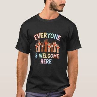 Camiseta Todos São Bem-Vindos Aqui Suporte para Professores