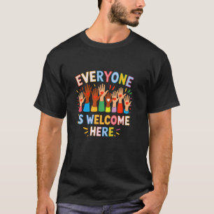 Camiseta Todos São Bem-Vindos Aqui Suporte para Professores