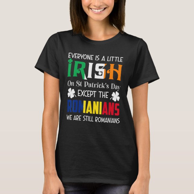 Camiseta Todos São Um Pouco Irlandeses Em Roma Dia de São P (Frente)