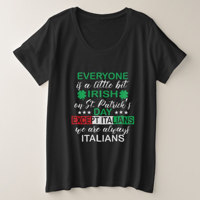 Camiseta Todos São Um Pouco Ruas Irlandesas. (Frente do Design)