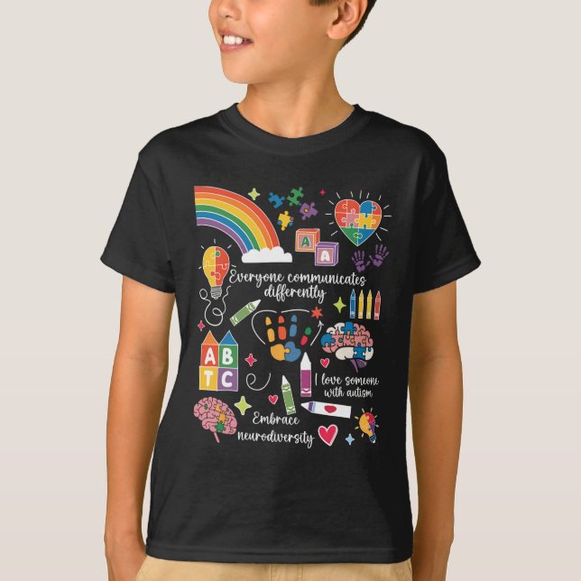 Camiseta Todos se Comunicam de Maneira Diferente Conscienti (Frente)