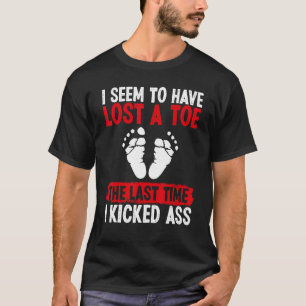 Camiseta Toe Amputee parece ter perdido um dedo amputado