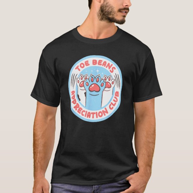 Camiseta Toe Beans Appreciation Club Cute Paws  Cat (Frente)