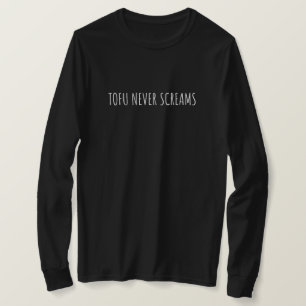 Camiseta Tofu Nunca Gritar Engraçado Vegan