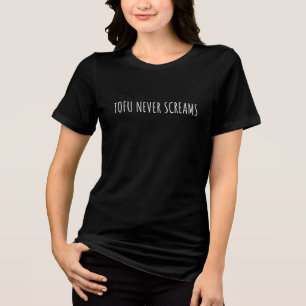 Camiseta Tofu Nunca Gritar Engraçado Vegan