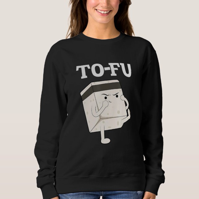 Camiseta tofu   text  pun  wordplay  food  kung fu  vegan (Frente)