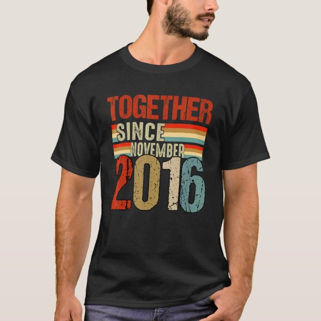 Camiseta Together Since Couple 2016 Matching Relationship (Frente)