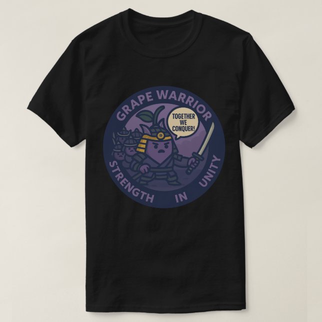 Camiseta Together We Conquer Samurai Grape  (Frente do Design)