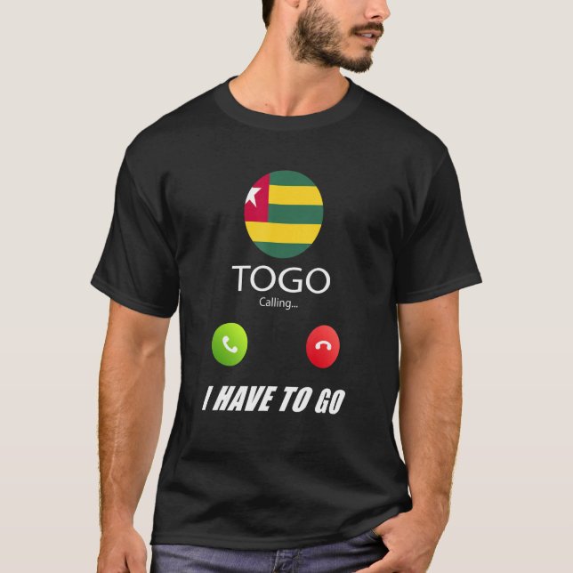 Camiseta Togo Flag Souvenir Togo Está Chamando (Frente)