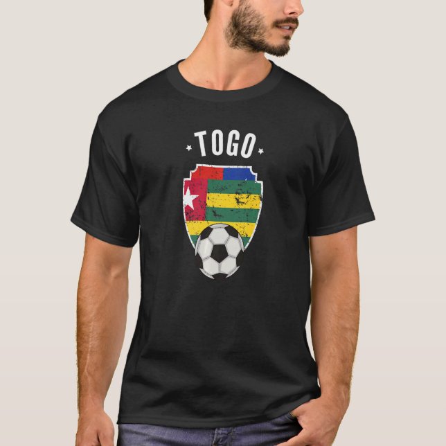 Camiseta Togo Futebol Togo Bandeira Futebol Togolês Raiz do (Frente)