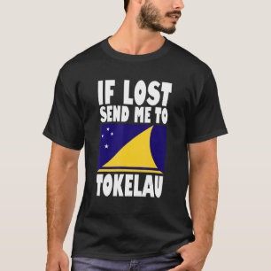 Camiseta Tokelau Flag Design Se perdido me enviar para Toke