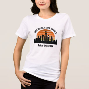 Camiseta Tokyo Japan Sunset Custom Trip Women's