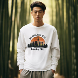 Camiseta Tokyo Japan Sunset Customized Long Sleeve
