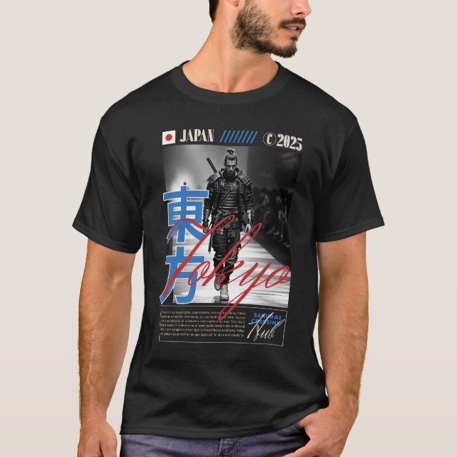 Camiseta Tokyo Samurai Fashion Artwork (Frente)