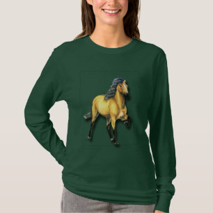 Camiseta Tolerância ao ouro 2 Cavalo islandês