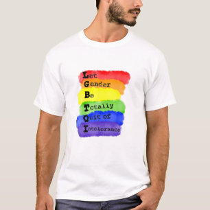 Camiseta Tolerância LGBTQI Gênero LGBT Gay LGBT Lésbica C