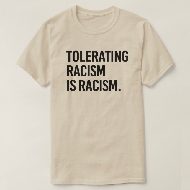 Camiseta Tolerar racismo é racismo (Frente do Design)