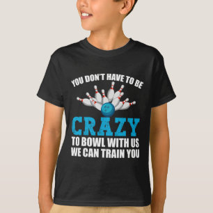 Camiseta Tolo Louco de Boliche Jogadores de Dez Pinos Homen