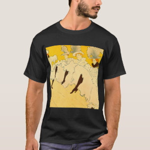 Camiseta Tolouse-Lautrec Dancing Girls Yellow Poster Art