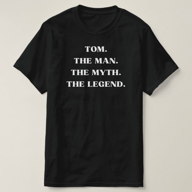 Camiseta Tom Camisa, Tom Primeiro Nome, Presente para Tom,  (Frente do Design)