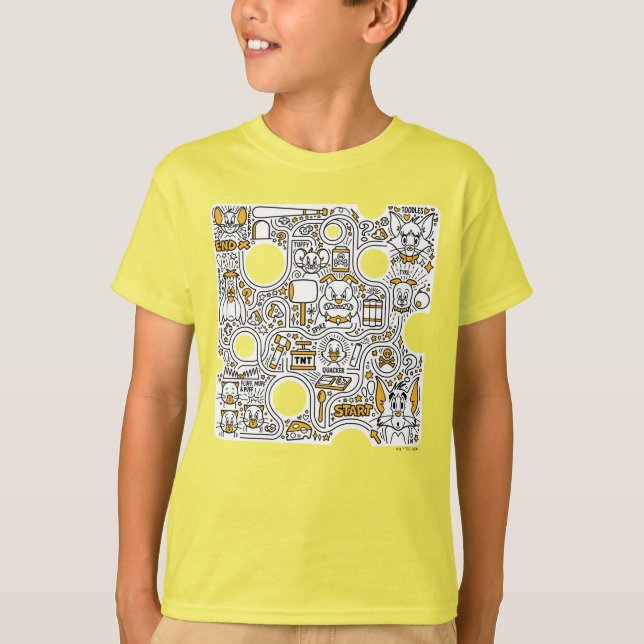Camiseta Tom e Jerry Doodle Art (Frente)