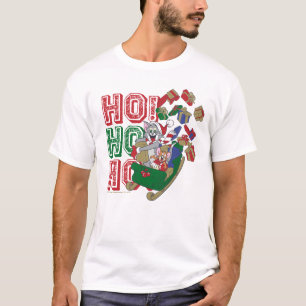 Camiseta Tom e Jerry Entregando Presentes Em Uma Altura
