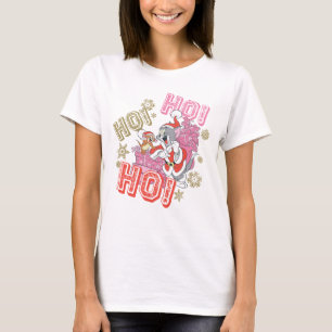 Camiseta Tom e Jerry "Ho! Ho! Ho!" Entrega de presentes de