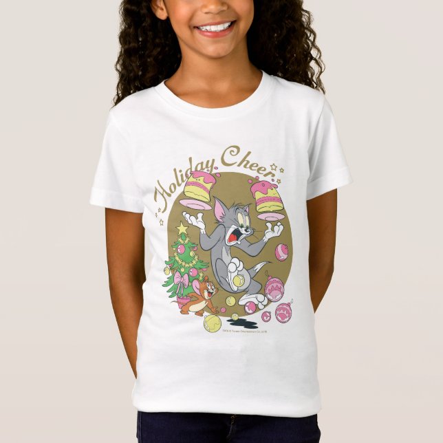 Camiseta Tom e Jerry Holiday Cheer (Frente)