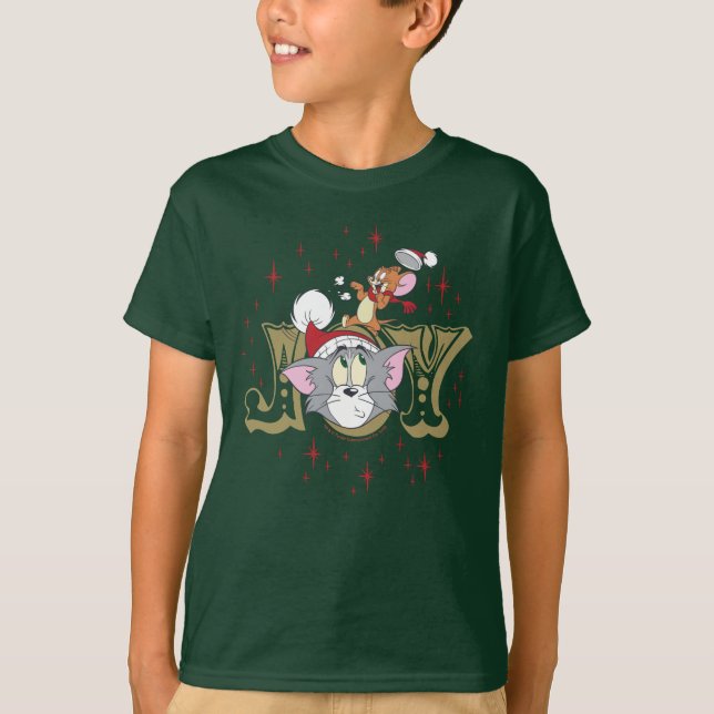 Camiseta Tom e Jerry Holiday Joy (Frente)