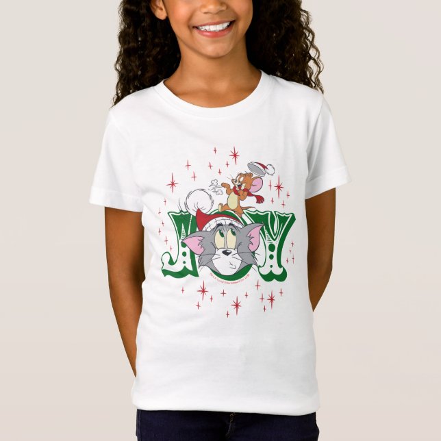 Camiseta Tom e Jerry Holiday Joy (Frente)