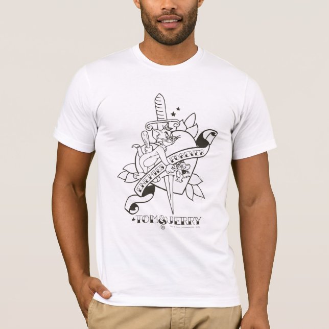 Camiseta Tom e Jerry Inimies para sempre 1 (Frente)
