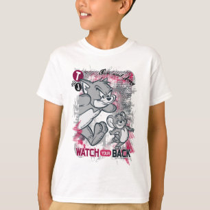 Camiseta Tom e Jerry olham sua parte traseira