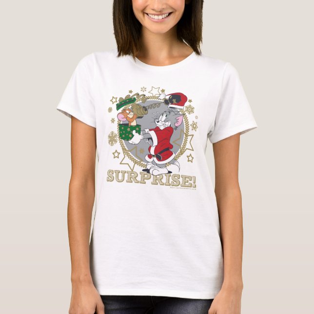 Camiseta Tom e Jerry Surprise Gift (Frente)