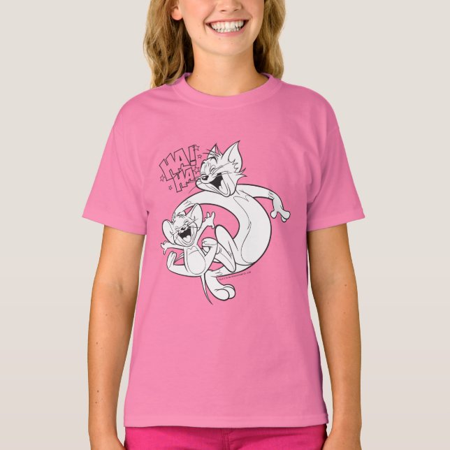 Camiseta Tom E Jerry | Tom E Jerry Rindo (Frente)