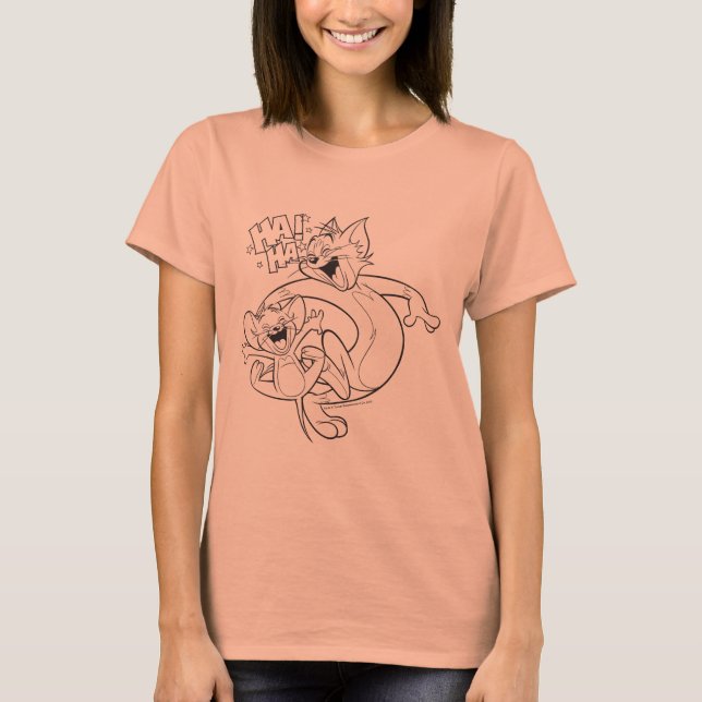 Camiseta Tom E Jerry | Tom E Jerry Rindo (Frente)